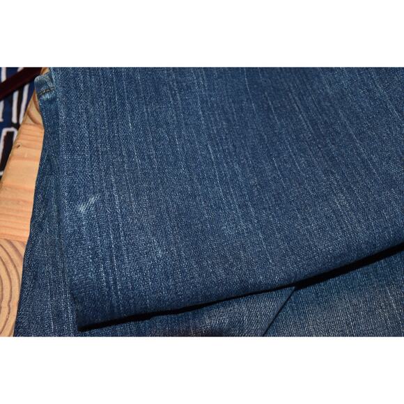 Lee Relaxed Boot Cut Women's 16 Long Western Denim Jeans Distressed At the Waist - Picture 9 of 10